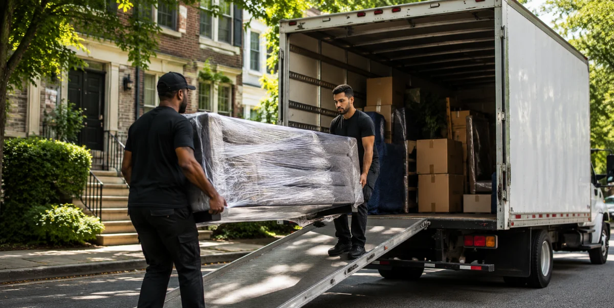 Moving crew loading a truck